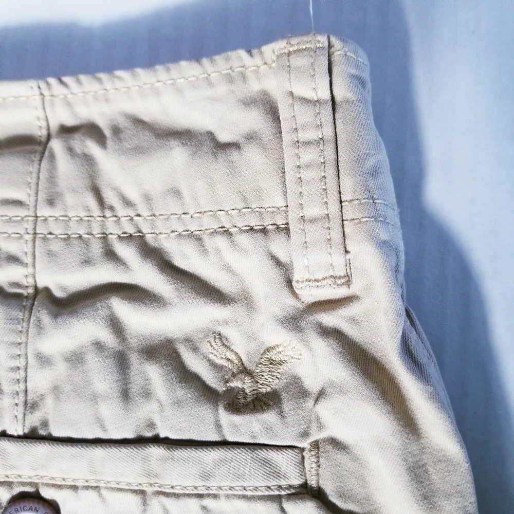 AMERICAN EAGLE OUTFITTERS MEN'S KHAKI ORIGINAL STRAIGHT DRESS PANTS SIZE 30X32